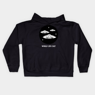 World Ufo Day - UFO, Space Kids Hoodie